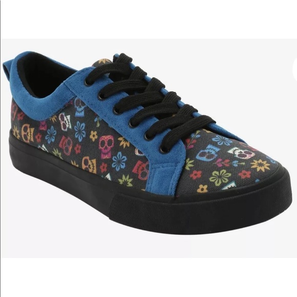Disney Pixar Movie Coco Sneakers! Flowers & Skulls